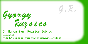 gyorgy ruzsics business card