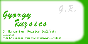 gyorgy ruzsics business card